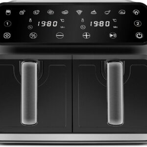Karaca Multifry XXXL 4+4 Liter digitaler Airfryer mit zwei Kammern
