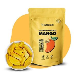 Kultsnack Gefriergetrocknete Mango – Gefriergetrocknete Früchte – Als Snack & für Müslis – Chips ohne Fett – ohne Zuckerzusatz – Süßigkeiten Ersatz