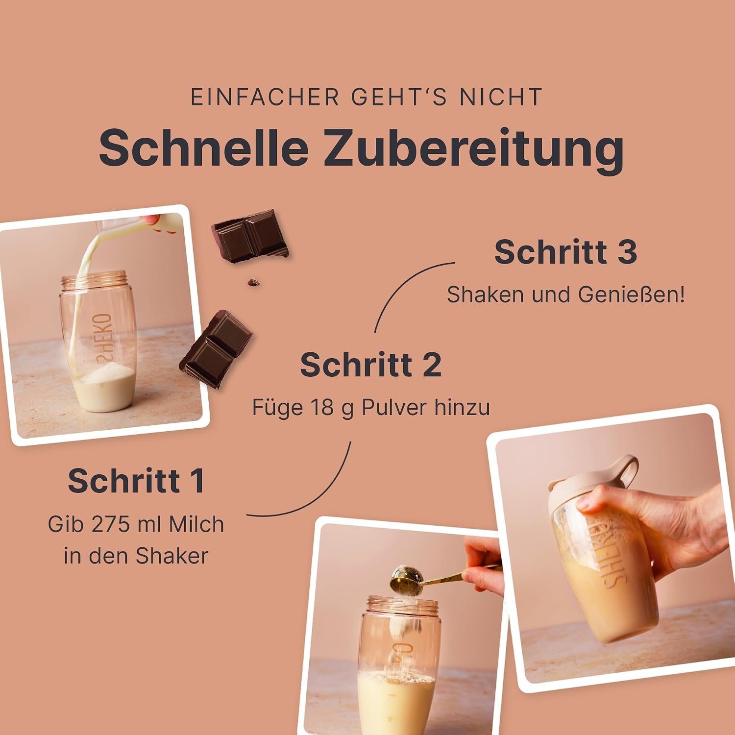 SHEKO Balance Shake - 3-in-1 Proteinshake mit 27 Vitaminen & Mineralstoffen und mehr Energie - Image 2